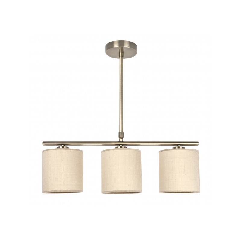 Lámpara San Miguel cuero 3xE14 Fabrilamp